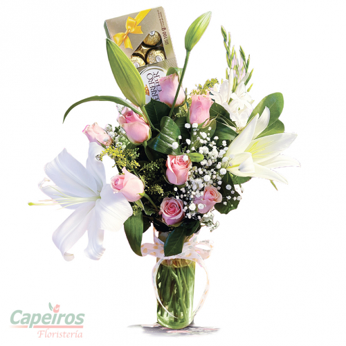 Bouquet y chocolate