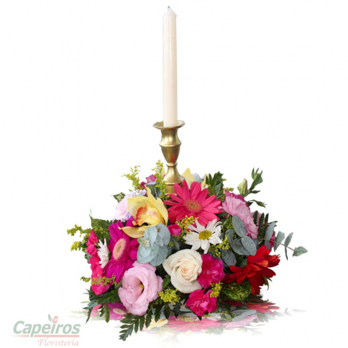 Vela con Flores