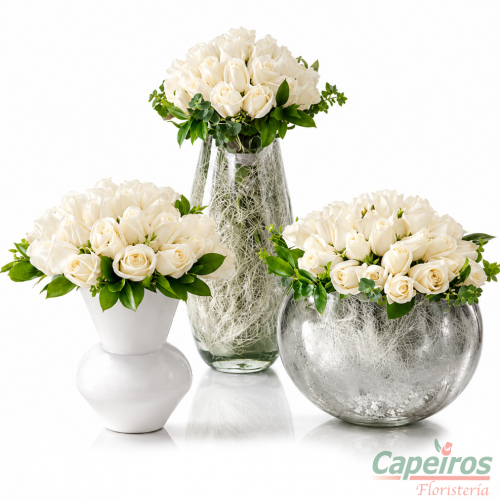Combo Rosas Blancas (ahorro al comprar los 3)